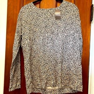 NWT J Jill brown leopard print top